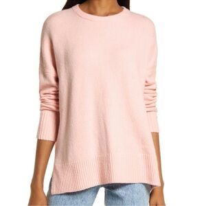 Treasure & Bond Baby Pink Lotus Soft Pink Crew Neck Sweater TB436687MI NWT XL